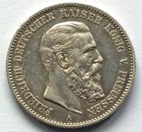 NIEMCY PRUSY 2 MARKI 1888 / srebro