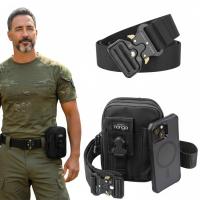 Zestaw Taktyczny Militarny Wojskowy Pojemna Kabura + Pasek CZARNY