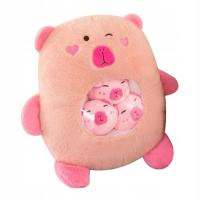 Kapibara Pluszowa Zabawka Dekoracja Domu Zdejmowana Lalka Zwierzęca Pluszowa Różowa