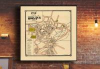 Stary plan Lublin 1927r. 60x60cm