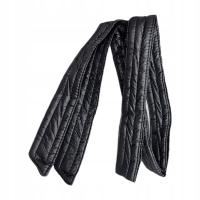 Womens Winter Puffer Down Coat Belt Overcoat Waist Belt Tie Glossy Black