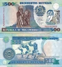 # MOZAMBIK - 500 METICAIS - 1991 - P-134 UNC AW 00011xx
