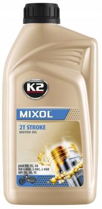 K2 MIXOL 1L масло для двухтактных двигателей 2T,масло для двухтактных двигателей