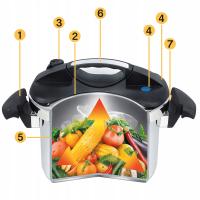 Szybkowar Edenberg 10 l srebrny