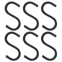 Haczyki na reling kuchenny czarne wieszaki na przybory