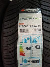 Opona całoroczna Hankook Kinergy 4S2 H750 215/50R17 95 W przyczepność na śniegu (3PMSF), wzmocnienie (XL)