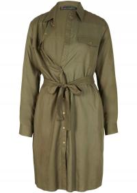 Bonprix sukienka ciążowa przed kolano długi rękaw zielony