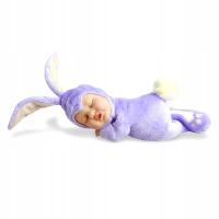 Anne Geddes śpiący dzidziuś fioletowy króliczek laleczka baby bunny lilac
