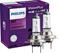 2X лампы PHILIPS H7 VISION PLUS 60% больше света 12V 55W утверждение