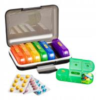 Pojemnik pudełko organizer leki 7 dni - PREMIUM - POLSKIE NAPISY