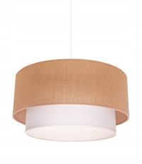 Lampa sufitowa E27 ABAŻUR 45cm materiał+juta boho