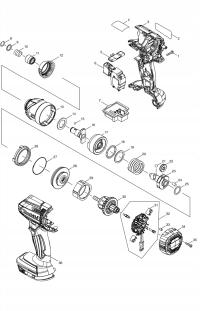 Makita wrzeciono do wkrętarki udarowej DTD152 DTD153 DTD156 326562-3