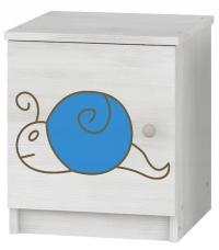 Szafka nocna dziecięca BOO surf-ślimak niebieski