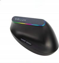 Беспроводная Вертикальная мышь Delux M618c 2,4 g 1600 точек / дюйм RGB эргономичная