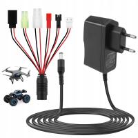 Inteligentna ładowarka NiMH NiCd do akumulatorów RC z 6złączami Mini Tamiya