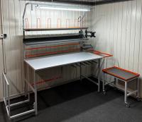 Zestaw kompletne stanowisko do pakowania 160x80 LED / Stolik pomocniczy