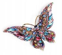 Брошь-красивая бабочка красочные кристаллы-Люкс