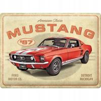 Nostalgic Art Plakat 30x40cm Ford Mustang-GT Red