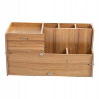 Kompaktowy drewniany stojak na narzędzia do strzyżenia na przybory do salonu