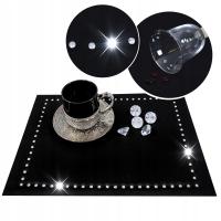 30x42 прямоугольная гламурная тарелка со стразами цвета