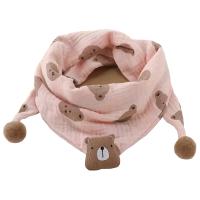 Wiatroszczelny szalik chustka dla dzieci niemowląt bawełna 0-3lata RÓŻ