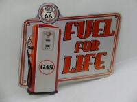 Blaszany Szyld FUEL FOR LIFE 48x46 cm