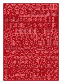 Буквы и цифры самоклеящиеся красные 1,5 см 250шт наклейки буквы цифры