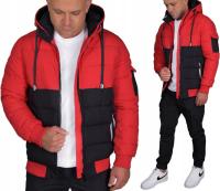 J STYLE kurtka męska pikowana z kapturem Zimowa