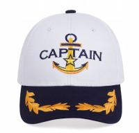 CZAPKA KAPITANA MARYNARZA Z DASZKIEM NA ŁÓDŹ JACHT PREZENT