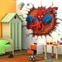 Naklejki na ścianę szafkę SPIDER MAN PAJĄK 3D superbohaterowie spiderman