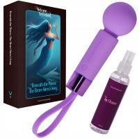Женский вибратор клиторальный массажер дезинфицирующий гель набор фиолетовый