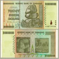 Zimbabwe 20000000000 Dolar 2008 P-86 AU