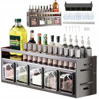 WIELOFUNKCYJNY STOJAK NA PRZYPRAWY ALUMINIOWY STOJĄCY MONTAŻ ŚCIENNY