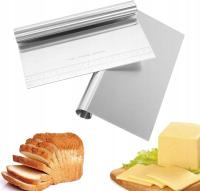 Szpatułka cukiernicza krajacz packa do ciasta skrobak ze skalą stal 2 szt