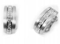 Klipsy dla Kobiet jak Kolczyki Srebrne z Rzędem Cyrkonii Efektowne Colibra