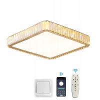 ŻYRANDOL PLAFON KRYSZTAŁOWY PIERŚCIEŃ RING LED ZŁOTY Ø50 cm NOWOCZESNY 8812