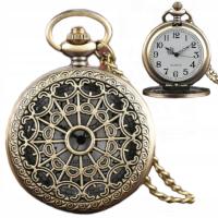 Męski zegarek kieszonkowy Złoty Vintage Biała tarcza PREZENT DLA TATY MĘŻA