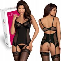 OBSESSIVE gorset i stringi AMALLIE roz. S/M