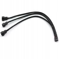 Hub Rozdzielacz Kabel 4Pin PWM do 3x 3/4Pin do wentylatorów Rozgałęziacz