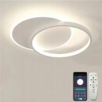 LAMPA SUFITOWA LED PLAFON OKRĄGŁA 32W Z PILOTEM APP DO SALONU 40CM