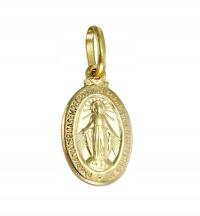 Злотый Чудесный Медальон Девы Марии-Проба 585