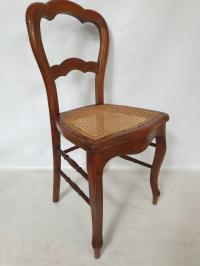 krzesło drewniane vintage retro rafia ludwikowskie rzeźbione
