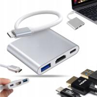 PRZEJŚCIÓWKA ADAPTER KABEL USB-C HDMI HUB 3W1 USB TYP C USB FULL HD 4K