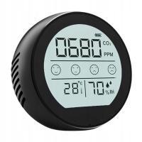 Przenośny miernik temperatury i wilgotności CO2 Monitor alarmu CO2 w pomieszczeniach Czarny