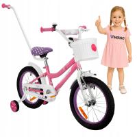 ДЕТСКИЙ ВЕЛОСИПЕД 16 ДЮЙМОВ ВЕЛОСИПЕД ДЛЯ ДЕВОЧКИ КОРЗИНА И НАПРАВЛЯЮЩАЯ БЕСПЛАТНО