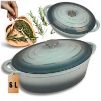 ЖАРОВНЯ ЧУГУННАЯ ЭМАЛИРОВАННАЯ БОЛЬШАЯ ИНДУКЦИОННАЯ ГАЗОВАЯ ДУХОВКА 6Л