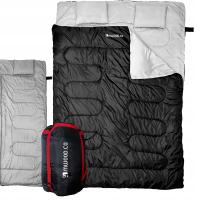Двойной спальный мешок туристический двойной зимний стеганое одеяло теплый 220X150CM XXL