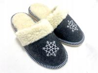 Pantofle damskie kapcie filc polskie ciepłe solidne wygodne ciapy wełna