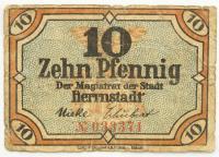 Notgeld Wąsocz Herrnstadt in Schlesien Śląsk 10 pfennig fenigów 1919 rok
