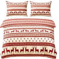 POŚCIEL ŚWIĄTECZNA KOMPLET 220x200 + 1 x 70x80cm Dwustronna - RÓŻNE WZORY